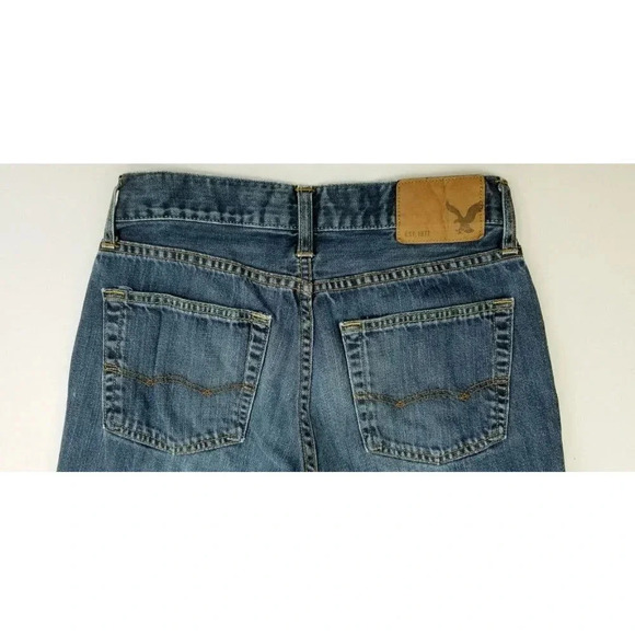 American Eagle Outfitters 28X30 Men's Original Straight Blue Denim Cotton Jeans - Picture 7 of 11